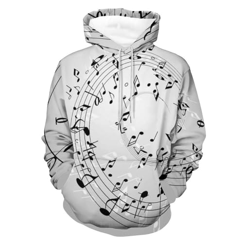 Sweatshirt pull pour homme femme avec notes de musique - Restez au chaud avec style