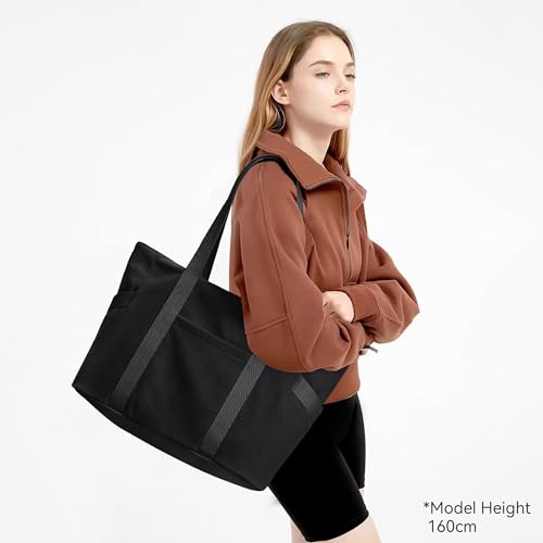 Tote Bag for Women with Zipper, Travel Tote Bags with Compartments Large Shoulder Bag Handbag for Gym Work School - Image 3