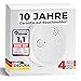 Produktbild Rauchmelder 4er Set mit 10 Jahre Garantie BSI Zertifiziert nach DIN EN14604 inkl. 9V Batterie Rauchwarnmelder Brandmelder Feuermelder