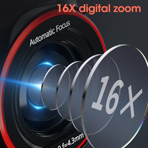Cámara Digital Compacta para Niños 72MP Zoom 16X Negra miniatura 4