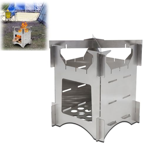 Portable Stainless Steel Folding Wood Burning Stove Mini