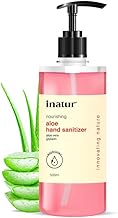 inatur Pure & Refining Hand Sanitizer Gel | Alcohol-Based, Kills 99.9% Germs | Antibacterial Disinfectant | Gentle on Skin & Safe for Surfaces | Gel Hand Sanitizer 500ml for Effective Daily Hygiene