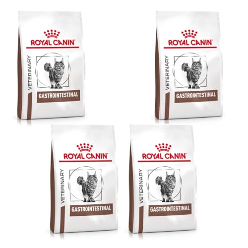 Royal Canin Veterinary Gastrointestinal | 4er Pack | 4 x 400 g | Trockenfutter für Katzen | Kann unterstützend helfen bei gastrointestinalen Erkrankungen bei Katzen | Hohe Akzeptanz