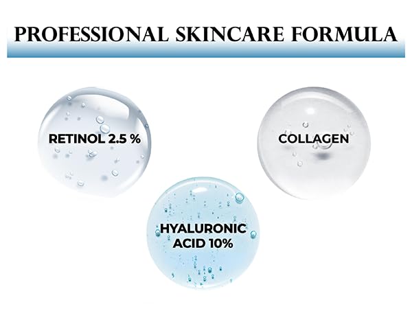 Day & Night Face Cream 2.5% Retinol Collagen Hydrating Moisturizer, Natural Anti Aging Cream with 10% Hyaluronic Acid, Vitamin E, Wrinkle & Neck firming Cream for Women, Fragrance Free,1.7 Fl. Oz - Image 2