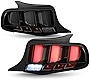 VIPMOTOZ Sequential Turn Signal Premium OLED Tube Full LED Tail Light Lamp For 2010-2012 Ford Mustang S197-Matte Black Housing Smoke Lens Driver & Passenger Side