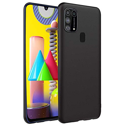 Image of Mobile Back Cover Case for Samsung Galaxy A21S (SM-A217F /DS) (Silicone Case|CameraProtection|Black SC1510)