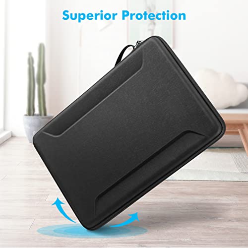 FINPAC Protective Laptop Hard Shell Sleeve Case for 13.6-inch MacBook Air M3/A3113 2024 M2/A2681 2022, Macbook Pro 14 2024-2021, 13.3" MacBook, Shockproof Carrying Bag Cover for 11" iPad Pro/Air 2024,