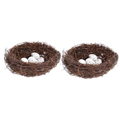 Nido de pájaro artificial de ratán para decoración de Pascua y proyectos creativos 2