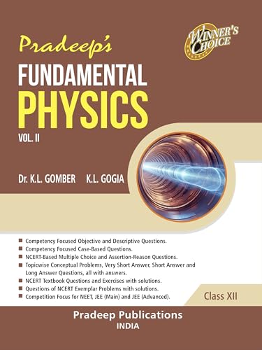 Image of Pradeep's Fundamental Physics for Class 12 (Vol. 1 & 2) Examination 2025-26
