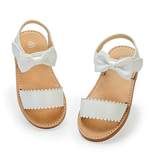 Image of Toddler Girls Sandals Little Girl Summer Flat Sandal Baby Open Toe Outdoor Beach Holiday Dress Shoes