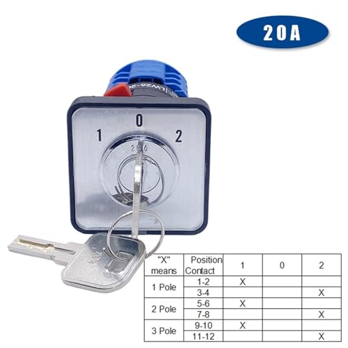 Interrupteur à cames LW26-20YS5/3 commutateur rotatif 20A inverseur de source - 2