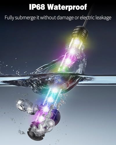 Image of Pawfly 1.8 W Aquarium LED Light 7.5 Inch Underwater Fish Tank Light with Timer Auto On /Off Fish Tank Background Lights with 8 Lighting Modes Submersible Multi-Colored Tube Lights for Decoration