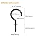 Powlankou 1inch Black Zinc Plated Metal Screw-in Ceiling Hooks Cup Hooks Black, 120 Pieces