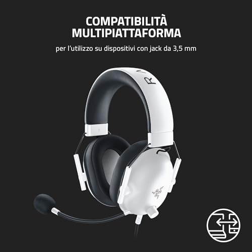 BlackShark V2 X - Cuffie da Gioco Esports Cablate Multipiattaperma (Driver TriForce da 50 mm, Microfono cardioide HyperClear, Audio Surround 7.1) Bianco - Cuffia gaming - Immagine 7