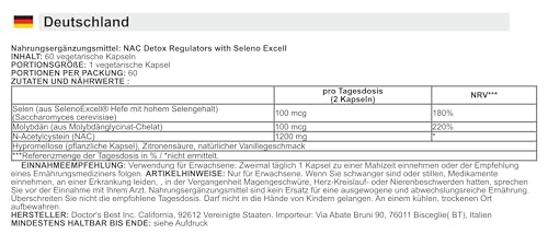 Doctor's Best - NAC Detox Regulators | Unterstützt die gesunde Entgiftung und Regulierung - 60 Veggie Kapseln – Bild 3
