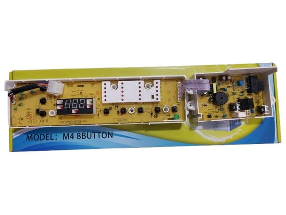 Image of Whirlpool Top Load Washing Machine PCB Board Replacement | Model 123 M4 8 Button Fully Automatic TOP Loaded Washer Control Circuit Motherboard & Power Electronic Module Spare Parts