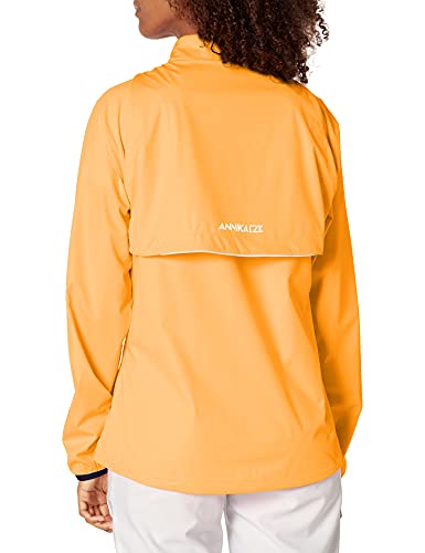 Cutter & Buck Annika Women's Water-Wind Resistant Upf 50+ Long Sleeve 3/4 Zip Windshirt, Flame, Small #TOP1