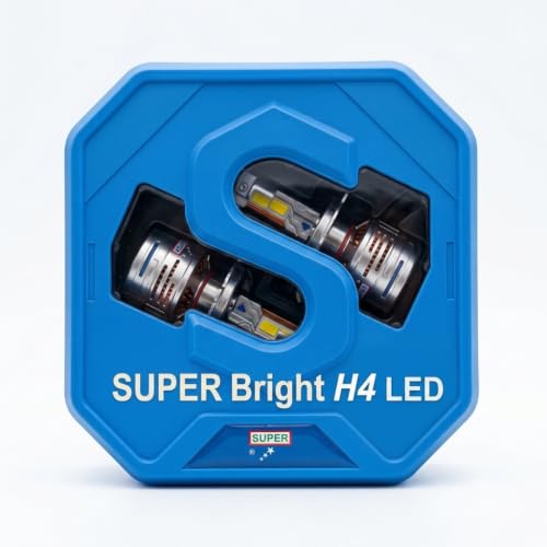 Image of Super 4111WW H4 / H19 Led Headlamp Pair DC 9V-12V, 300W in Warm White Color for Cars, Trucks