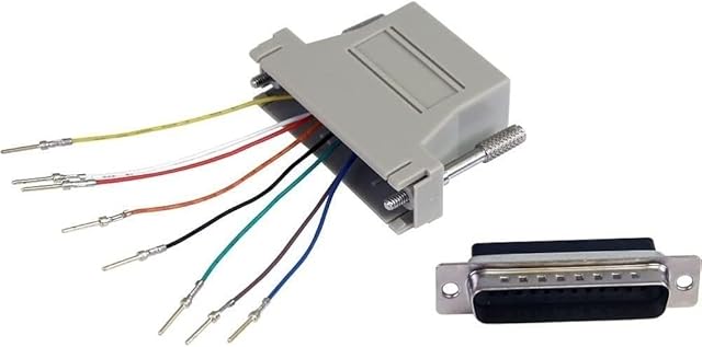 StarTech.com DB25 to RJ45 Modular Adapter - M/F - Serial adapter - DB-25 (M) to RJ-45 (F) (GC258MF), Gray