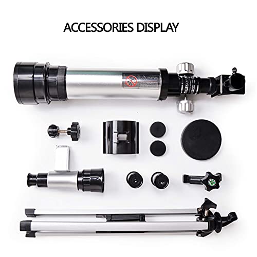 Telescopio Refractor 50mm con Trípode Ajustable y Oculares 10mm y 25mm miniatura 7