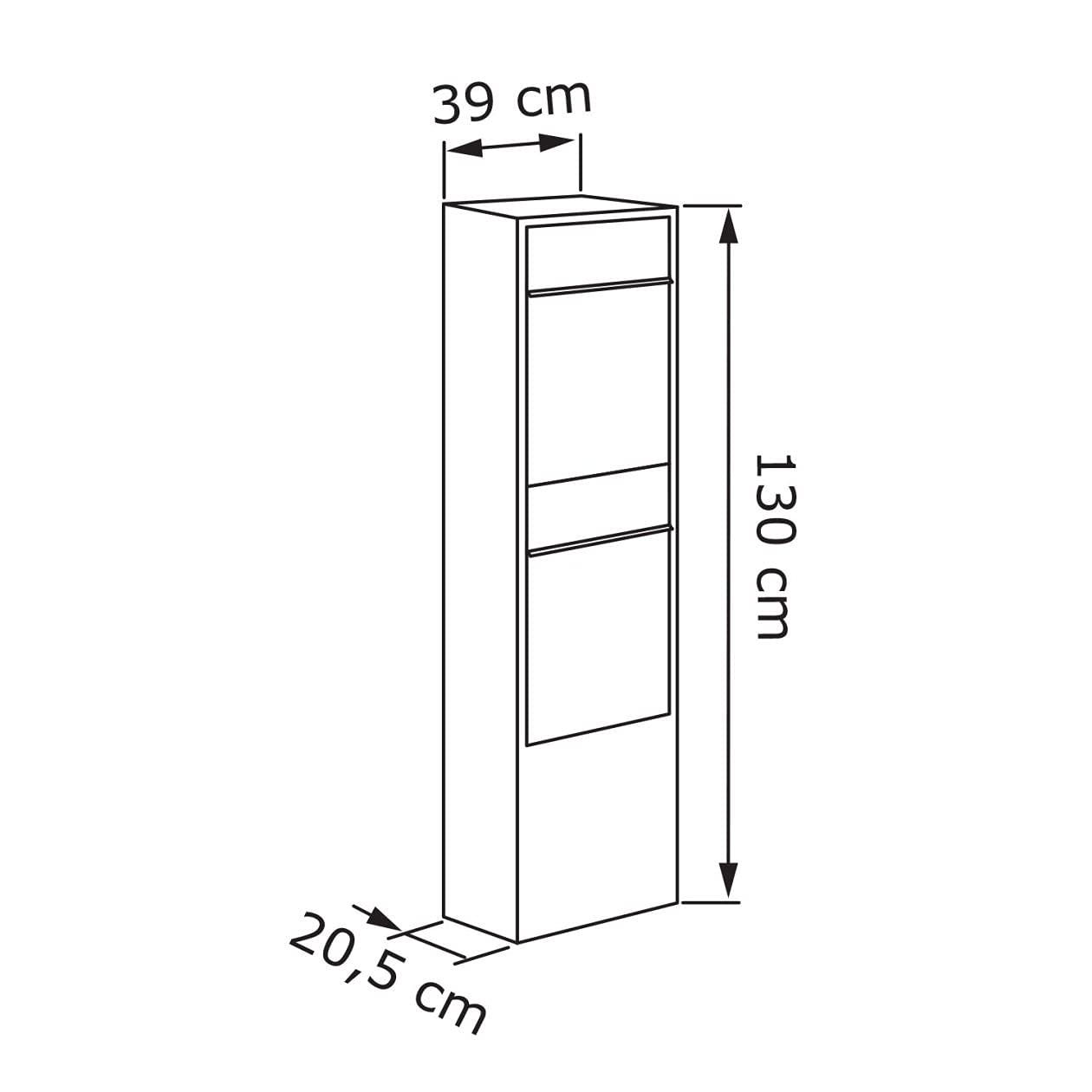 Buzón Anlage, diseño Buzón Big Box for Two Negro, Buzón de Correos – bravios
