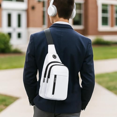 Crossbody Sling Bag for Women Men with Charging Port, Waterproof Chest Shoulder Backpack Daypack for Hiking Travel Commuting2