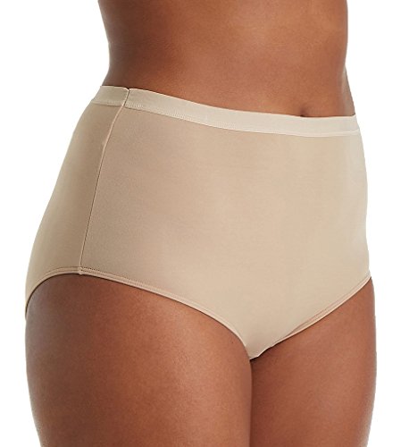 Elita Women's Plus Size Microfiber Full Brief Panty 6144 XL Classic Beige
