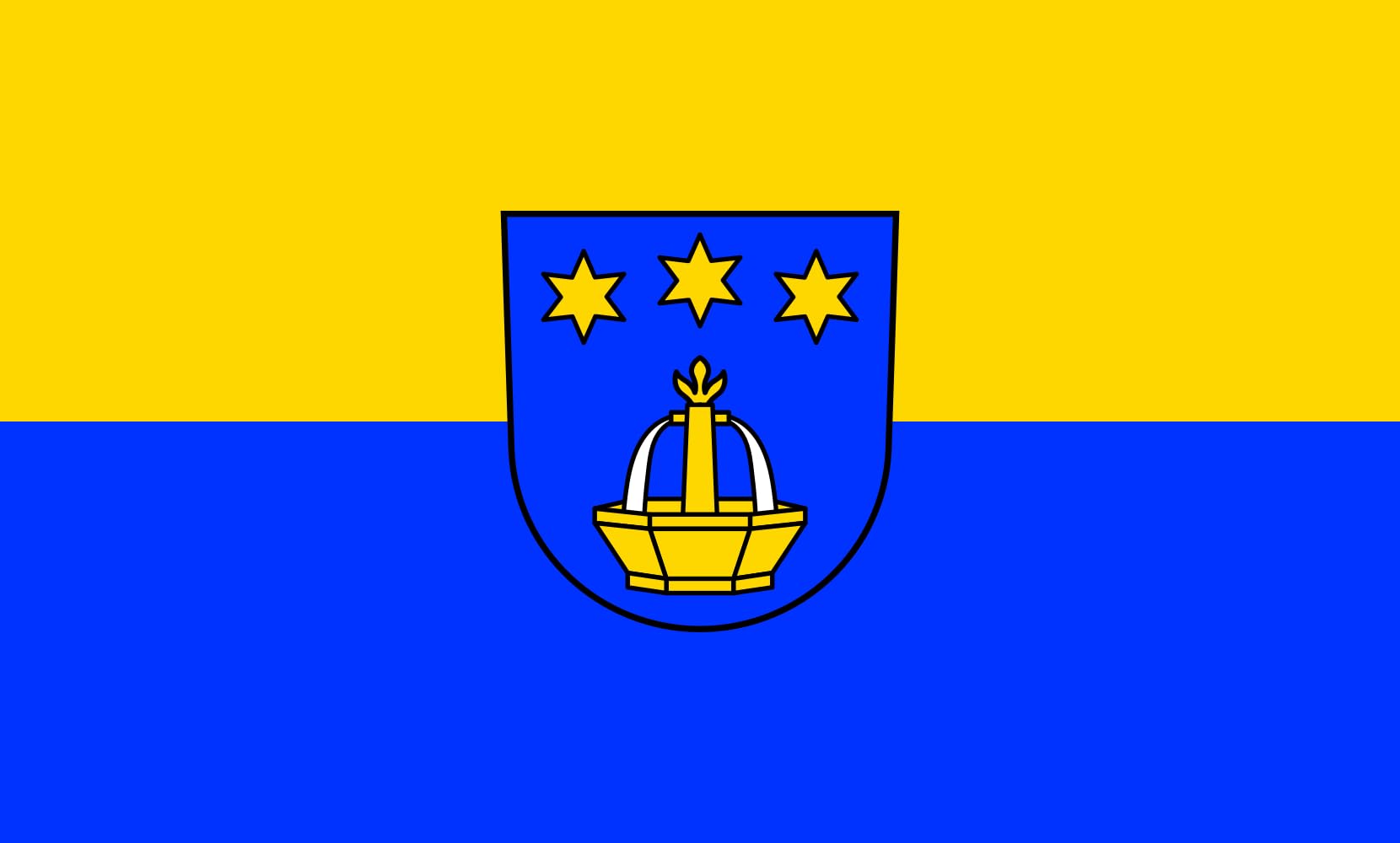 Drapeau paysage Niefern-Öschelbronn grand pavillon horizontal pour mât extérieur