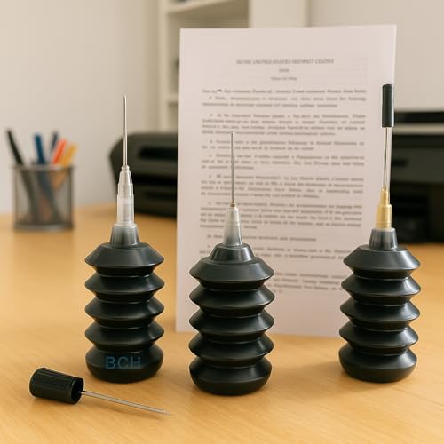 BCH Dye Ink Refill Kit for HP 67 63 64 65 61 62 60 21 56 27 92 94 96 901 74 XL Ink Cartridges – Triple Black Printer Ink Bottles for HP DeskJet Envy OfficeJet Printers - Thumbnail 4