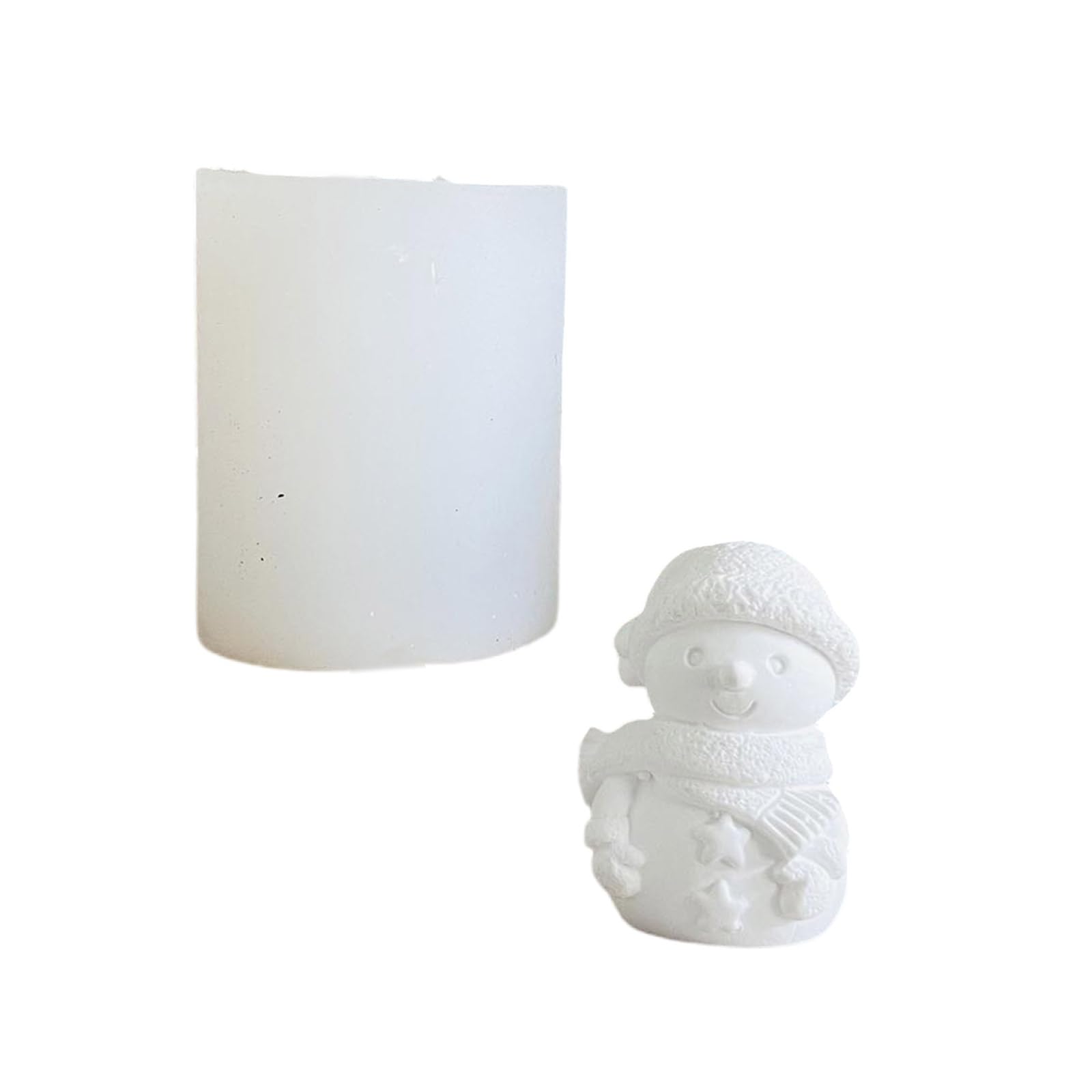 Jazuaiao 3D Snowman Molds Silicone Epoxy Resin Castings Soap Plasters Making