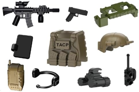 Battle Brick Battle Bag TACP Custom Minifig Weapons Pack Compatible with LEGO® Minifigures image 4