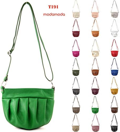 Bandolera Pequeña Para Mujer, Piel Auténtica, Hombro, Color Verde
