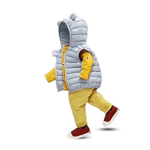 Puffer Vest for Baby Toddler Boys Light Sleeveless Jacket Kids Girls Bear Ears Hoods Winter Windproof Waistcoat Outerwear3