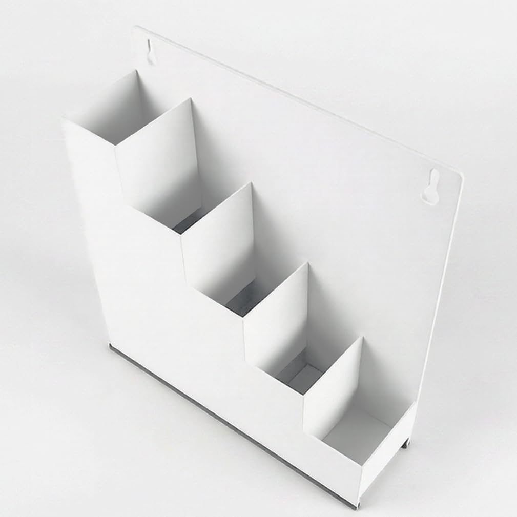 Kabelbinder Ordnungsbox Wandhalter zur Wandbefestigung aus Metall in weiß inklusive 2 Schrauben und 2 Dübel- idealer Ordnungshelfer
