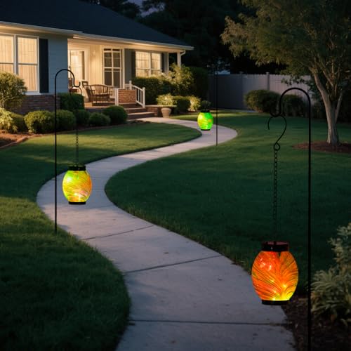 Lampe solaire LED à suspendre en verre pour table de terrasse et cour - 4