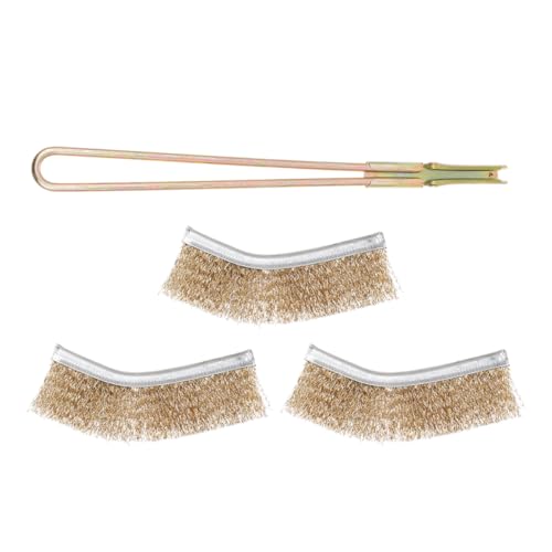 Abaodam Parrot Cage Cleaning Brush Wire Brush Head Bird Droppings Sturdy Bristles Pet Cage Accessory