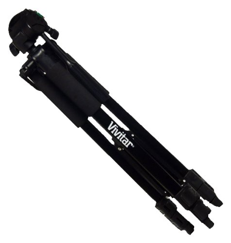 Vivitar 57-Inch Tripod, Three Way Fluid Pan Head, Quick Release Mount, Supports Up To 5 Pounds Of Weight, Viv-Vpt-2457, Black,Standard #TOP1