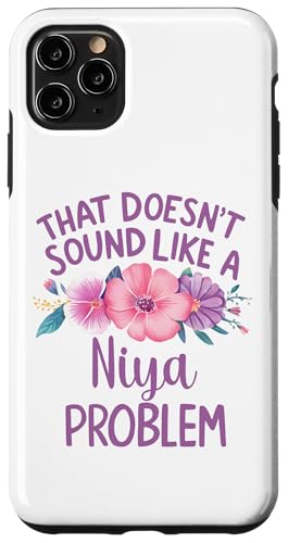 Niya Personalized Cute Flower Girls Niya Name スマホケース iPhone 11 Pro Max 用