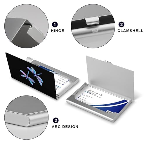 Flying Dragonflies Laser Color Business Card Holder Slim Credit Case Pocket Name Case Wallet for Men Women4