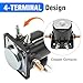 GMAPATS Hot Rod 12v SW3 B-6A-11450A Starter Solenoid Relay Replacement for 1956-up Truck Starter Replaces C6AF C7AF C3912 C9AF SNL135 50-430 (Black)