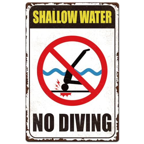 Signalétique piscine eau peu profonde pour éviter les accidents et sécuriser le bassin