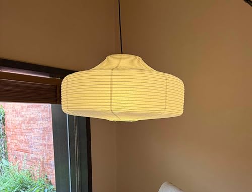 Image of White Large Ceiling Paper Lanterns Shade(50cm,19.69 inch), Rice Paper Lights Lamps, Vintage Chinese /Japanese Pendant Lantern Lamps, Hanging Paper Lamp Shade for Living Room,Wedding,Bedroom