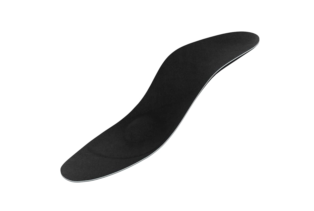 KINGMED Wkładki Ortopedyczne Damskie do Szpilek, Butów na Wysokich Obcasach, na Zmęczone Stopy, Odciążające, Tkanina Zamszowa Czarna, Rozmiar 42, Wymiary 28 cm