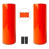 MX 5500 Price Gun Labels, 20 Rolls, 10,000 Labels Total, Includes 2 Ink Rollers (Fluorescent Red with Security Slits)