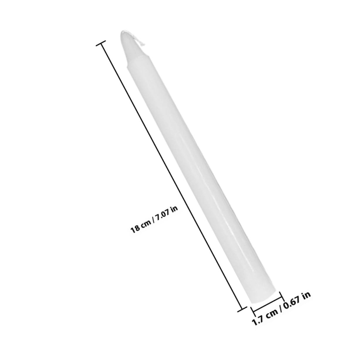 PRETYZOOM 10pezzi Candele Colonna Bianche Piccole Candele Decorative di Cera senza Profumo per Feste
