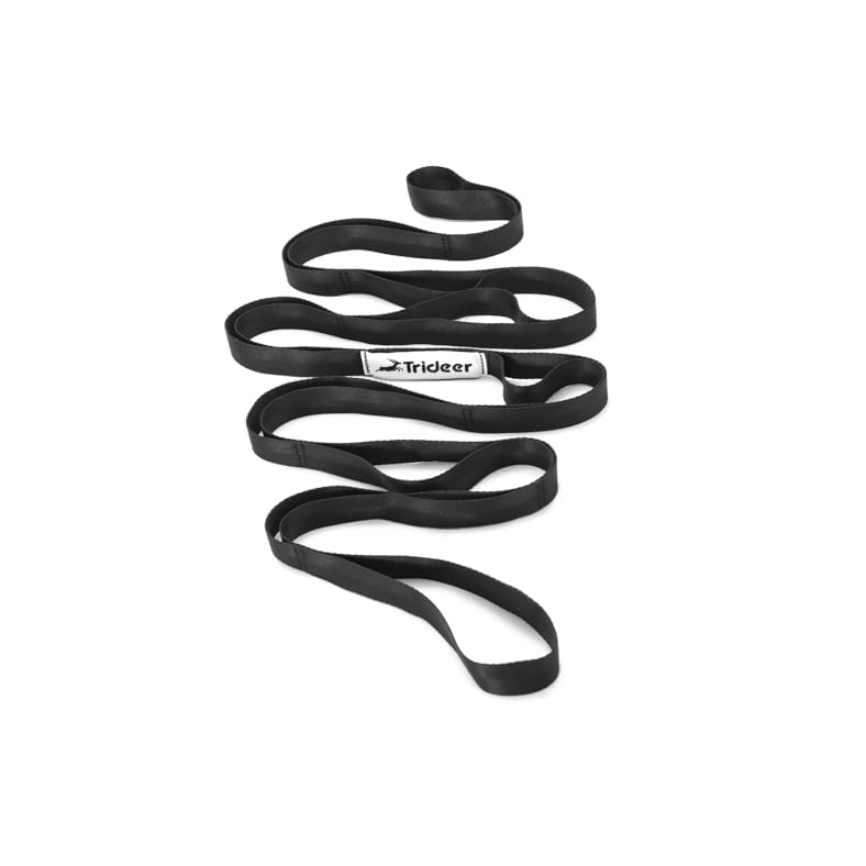 Trideer Stretching Strap Yoga Strap Physical Therapy for Home Workout, Exercise, Pilates and Gymnastics, 10 Loops Non-Elastic Stretch Bands with Aesthetic Packaging for Women & Men