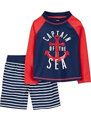 Navy Red Anchor/White Stripe