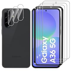 Lutree per Samsung Galaxy A36 5G Vetro Temperato, 3+3 Pezzi Pellicola Protettiva + Pellicola Fotocamera, Durezza 9H Vetro Protettivo, HD Anti-Graffio Protezione Schermo