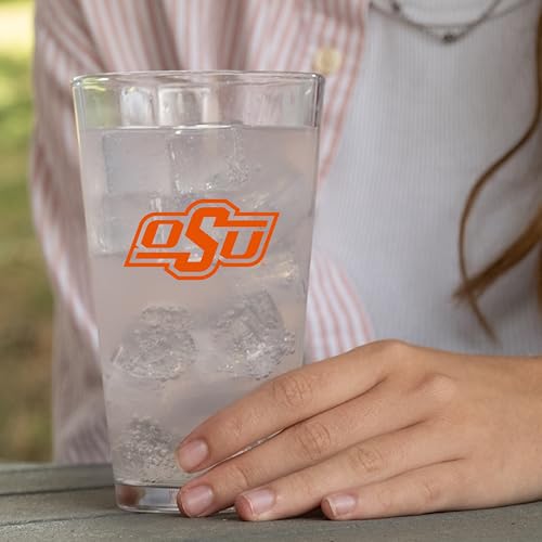 Image of Logo Brands NCAA 16 oz Pint Glass - Durable Glass With Bold Team Color- Chip-Resistant Rim Drinkware For Fans, Tailgates, Home Bars & Everyday Use
