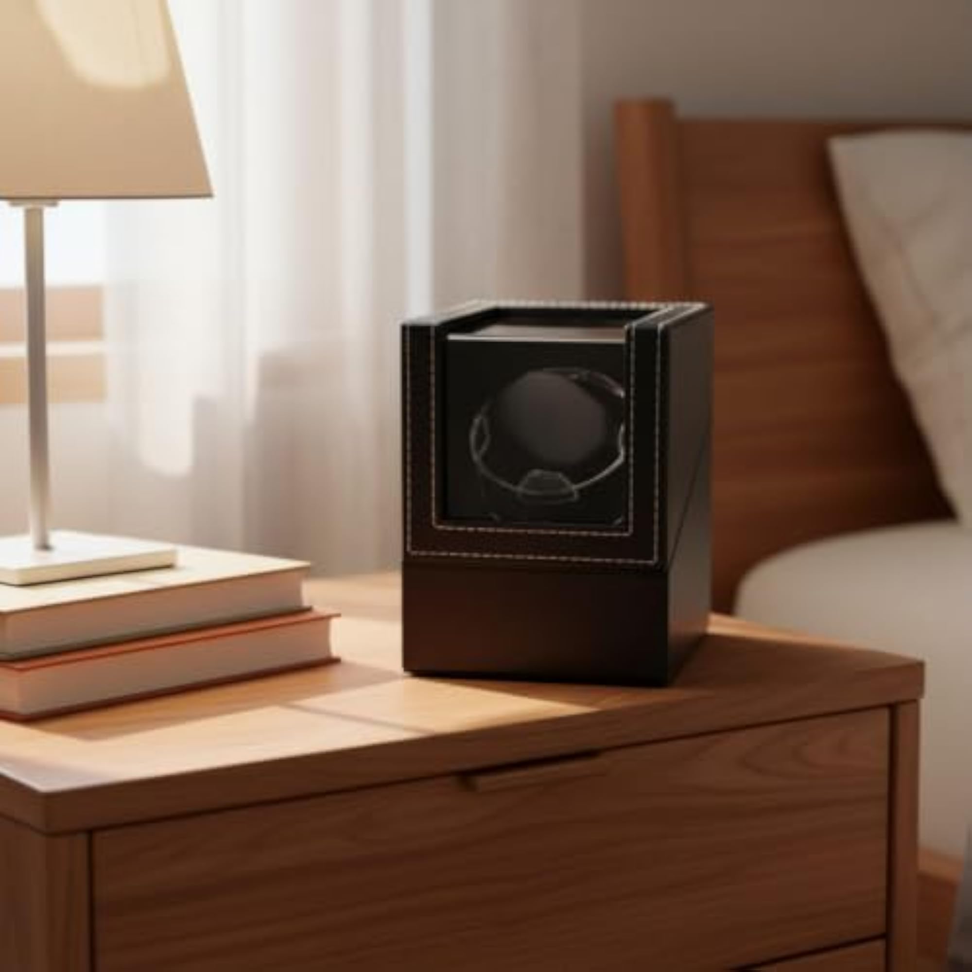 Leatherette Automatic Watch Winder, Compact Design